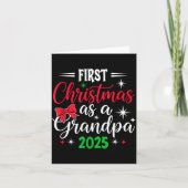 Funny First Christmas As Grandpa 2025 Matching Coq Kaart (Voorkant)