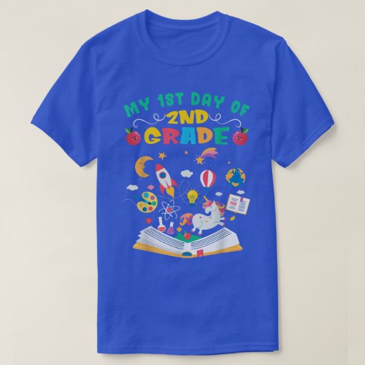 Funny First Day Of Second Grade Back To School TSh T-shirt (Design voorkant)