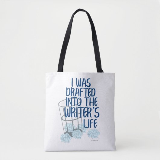 Funny First Draft Author Book Slogan Design Tote Bag (Voorkant)