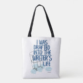 Funny First Draft Author Book Slogan Design Tote Bag (Achterkant)