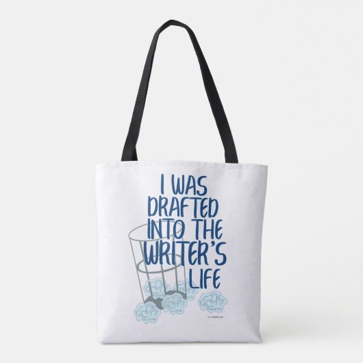 Funny First Draft Author Book Slogan Design Tote Bag (Achterkant)