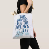 Funny First Draft Author Book Slogan Design Tote Bag (Dichtbij)