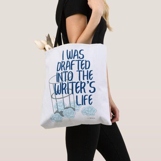 Funny First Draft Author Book Slogan Design Tote Bag (Dichtbij)