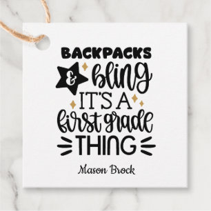 Funny First-graad gepersonaliseerd cadeau Bedankjes Labels