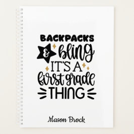 Funny First-graad gepersonaliseerd cadeau Planner