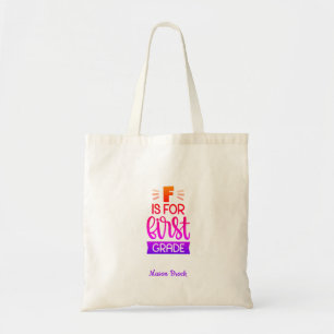Funny First Grade Terug naar School Gepersonalisee Tote Bag