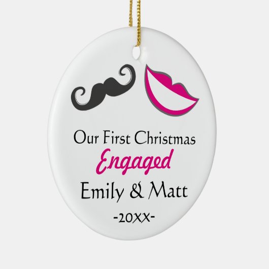 Funny First Kerstmis. Keramisch Ornament (Rechts)