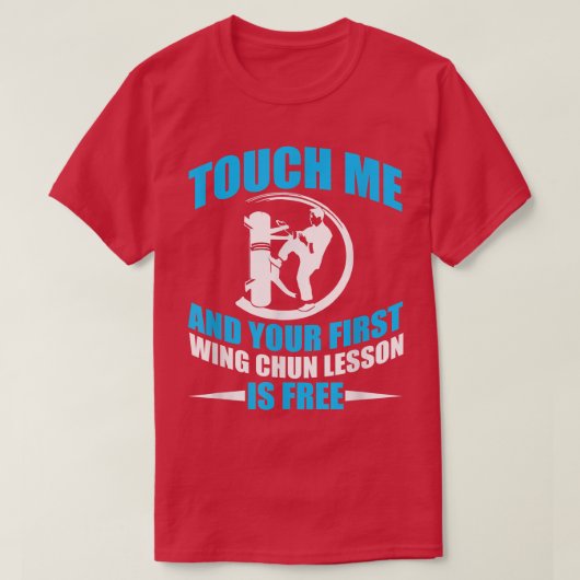 FUNNY FIRST LESSON IS GRATIS CHUN Sports EN M T-shirt (Design voorkant)