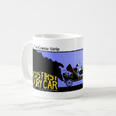 Funny First Luxury Car Stickman Mok - 128 (Voorkant links)