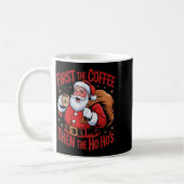 Funny First The Coffee Then The Ho Hos Funny Santa Koffiemok (Links)