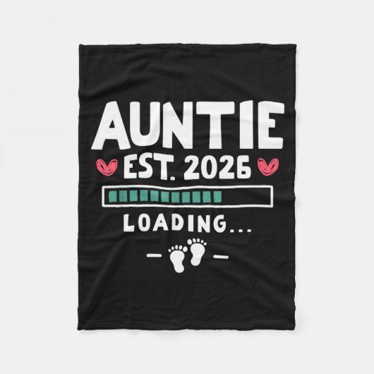 Funny First Time Aunt Baby Announcement - Auntie E Fleece Deken (Voorkant)