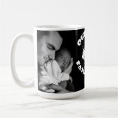 Funny First Vaderdag Typografie en Foto Koffiemok (Links)