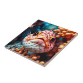 Funny Fish and Coral Close  Tegeltje (Zijkant)