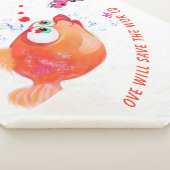 Funny Fish and Worm Caroon Baby Sherpa Blanket Sherpa Deken (3/4)