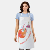 Funny Fish and Worm Love Romantic Cartoon Schort (Gedragen)