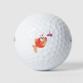 Funny Fish and Worm Love Romantic Golf Balls Golfballen (Voorkant)
