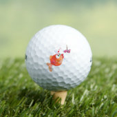 Funny Fish and Worm Love Romantic Golf Balls Golfballen (Insitu Shirt)