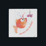 Funny Fish and Worm Love Romantic Stone Magnet Stenen Magneet<br><div class="desc">Stenen magneten met Funny Fish and Worm Love Romantische Cartoon Tekenen Speelse Leuke Tekst - - of Kies / Voeg Uw Unieke Tekst / Lettertype / Kleur - Maak Uw Speciale Koelkast Magneten Gift - Vergroot en verplaats of verwijder en voeg elementen / afbeelding met Maatwerk tool ! - Tekenen...</div>