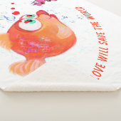 Funny Fish and Worm Love Sherpa Blanket Cartoon Deken (3/4)