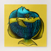 Funny fish Aquatic Marine under the Zee Kinder Legpuzzel (Horizontaal)