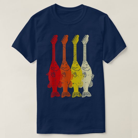 Funny  Fish Bass Guitar 941 T-shirt (Design voorkant)