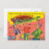 Funny Fish Briefkaart Fisherman Vist Cartoon (Voorkant / Achterkant)