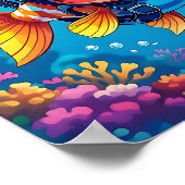 Funny Fish | Cute Cartoon Kid's Nursery Art Poster (Hoek)