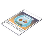Funny Fish Direction cartoon over leven en dood Notitieboek (Linkerzijde)