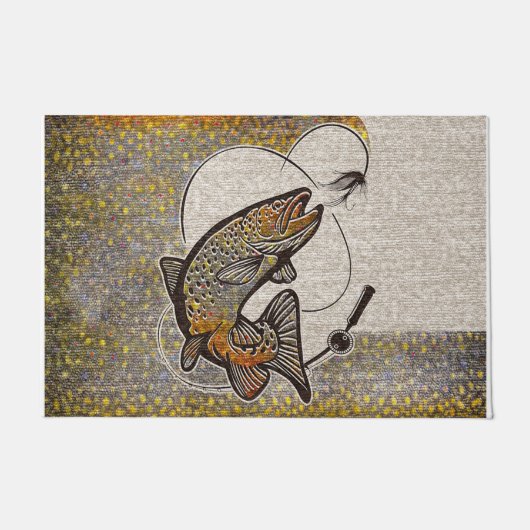 Funny Fish Doormat, Vist Lovers Mat (Voorkant)