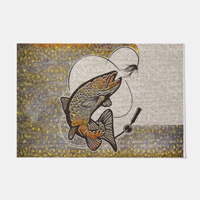 Funny Fish Doormat, Vist Lovers Mat (Voorkant)