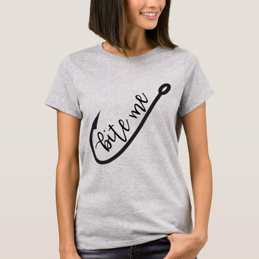 Funny Fish Hook Vist me T-shirt (Voorkant)