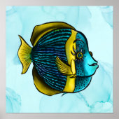 Funny Fish in Ocean under the Zee Poster (Voorkant)