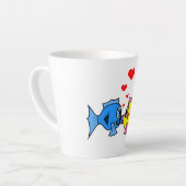 Funny Fish Kissing Latte Mok (Linkerhoek)