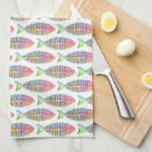 Funny Fish Kitchen Towel Theedoek (Quarter Fold)