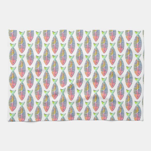 Funny Fish Kitchen Towel Theedoek (Horizontaal)