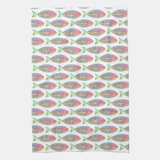Funny Fish Kitchen Towel Theedoek (Verticaal)