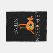 Funny Fish Le Poisson Steve Voor Kinderen Vrouwen  Fleece Deken (Voorkant (Horizontaal))
