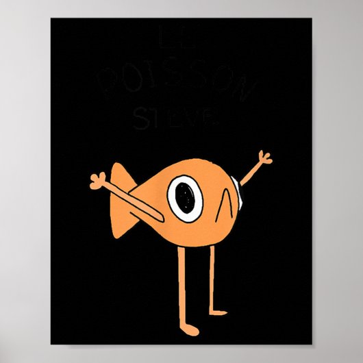 Funny Fish Le Poisson Steve Voor Kinderen Vrouwen  Poster (Voorkant)