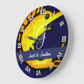 Funny Fish Monogram Grote Klok (Hoek)