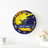 Funny Fish Monogram Grote Klok (Huis)