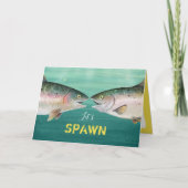 Funny Fish Monogram Hearts Valentijnsdag Kaart (Voorkant)