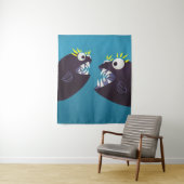 Funny Fish Monsters die Kinder spreken Wandkleed (In situ)