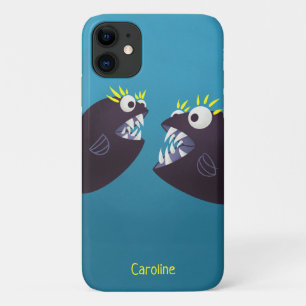 Funny Fish Monsters Kinder naam Case-Mate iPhone Case