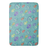 Funny FISH patroon gekleurd + jouw ideeën Badmat (Voorkant Verticaal)