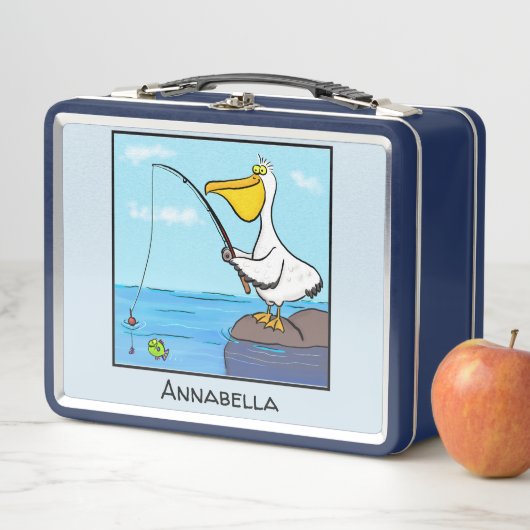 Funny fish pelican cartoon (In situ)