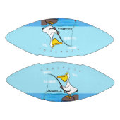 Funny fish pelican cartoon american football (Panelen)