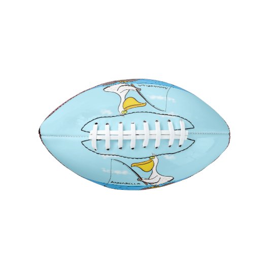Funny fish pelican cartoon american football (Voorkant)