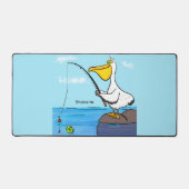 Funny fish pelican cartoon bureaumat (Voorkant)