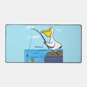 Funny fish pelican cartoon bureaumat