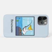 Funny fish pelican cartoon Case-Mate iPhone case (Achterkant (horizontaal))